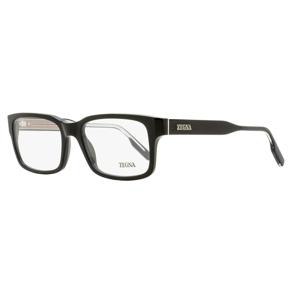 Zegna Soft Rectangular Eyeglasses EZ5254 001 Black 54mm